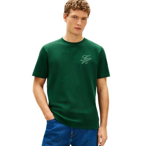 Tommy Hilfiger Tonal Logo Embroidery Crew Neck T-Shirt